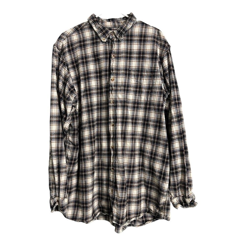 Red Head XLT Mens Grunge Flannel Shirt Button Down Distressed Gorpcore Utility